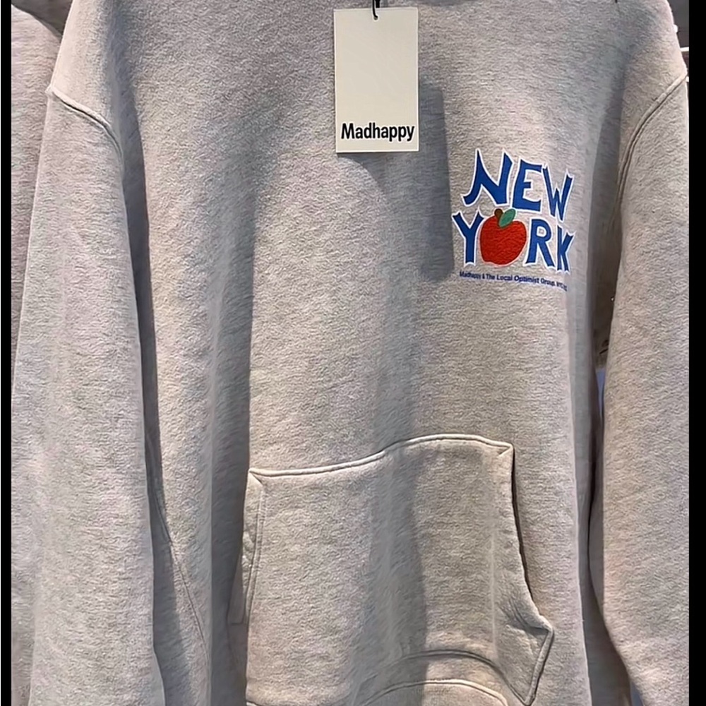 Madhappy Light Gray New York Graphic Hoodie